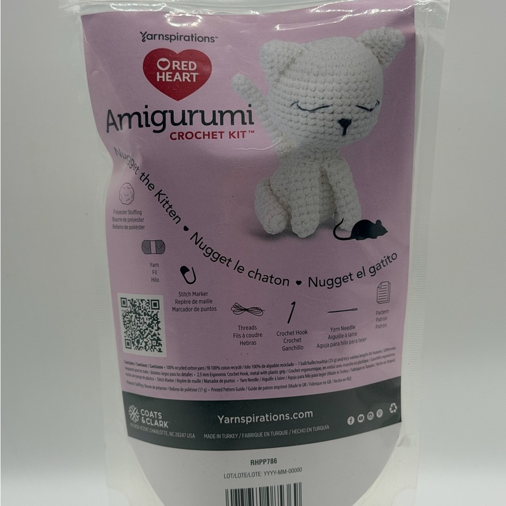 Amigurumi Crochet Kit - White Kitten